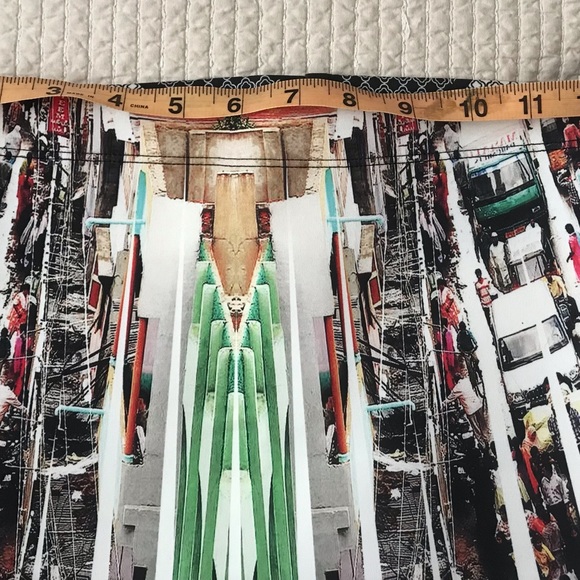 Clover Canyon Urban Cityscape Print Bodycon Mini Skirt - Picture 10 of 11